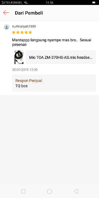 Mic TOA ZM-370HS-AS.mic headset.mic bando imam original TOA.suara jernih dan sensitif.