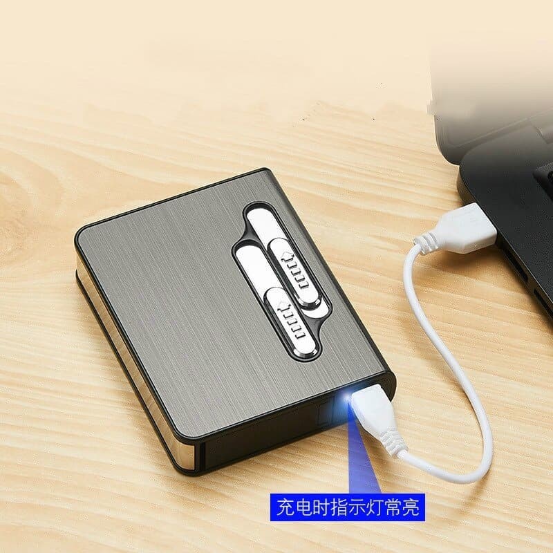 Kotak 10 Slot dengan Korek Elektrik USB Rechargeable - A11