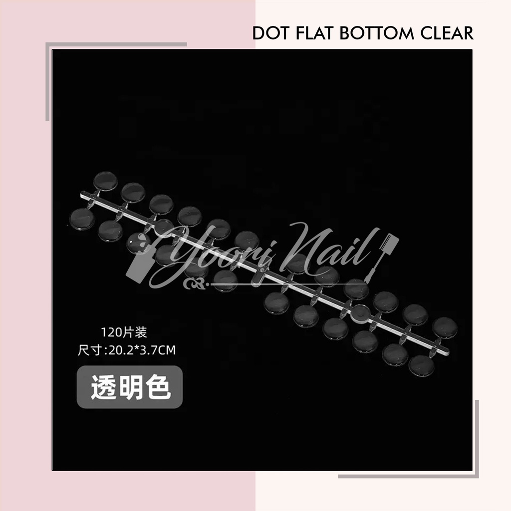 Dot Flat bottom display kutek nail art katalog warna kuku