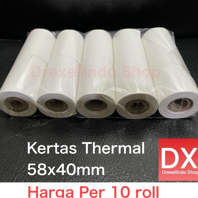 

SALE Kertas Thermal Printer 58x40 per 10 roll