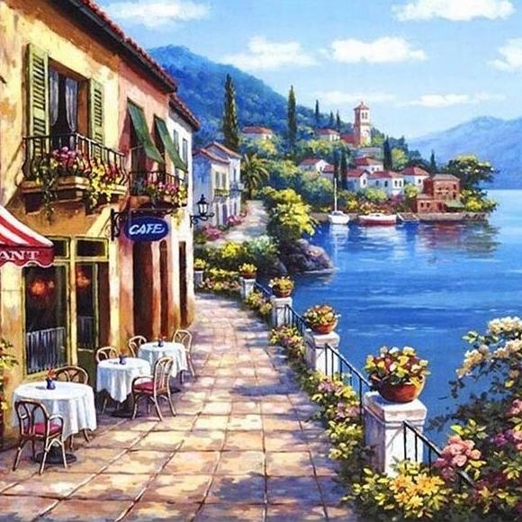 

Ready Stock Home Decor Canvas Paint By Number Kit Oil Painting