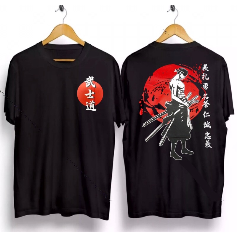 KAOS SAMURAI JEPANG ZORO-KAOS PRIA JEPANG-KAOS PRIA-KAOS DISTRO JEPANG