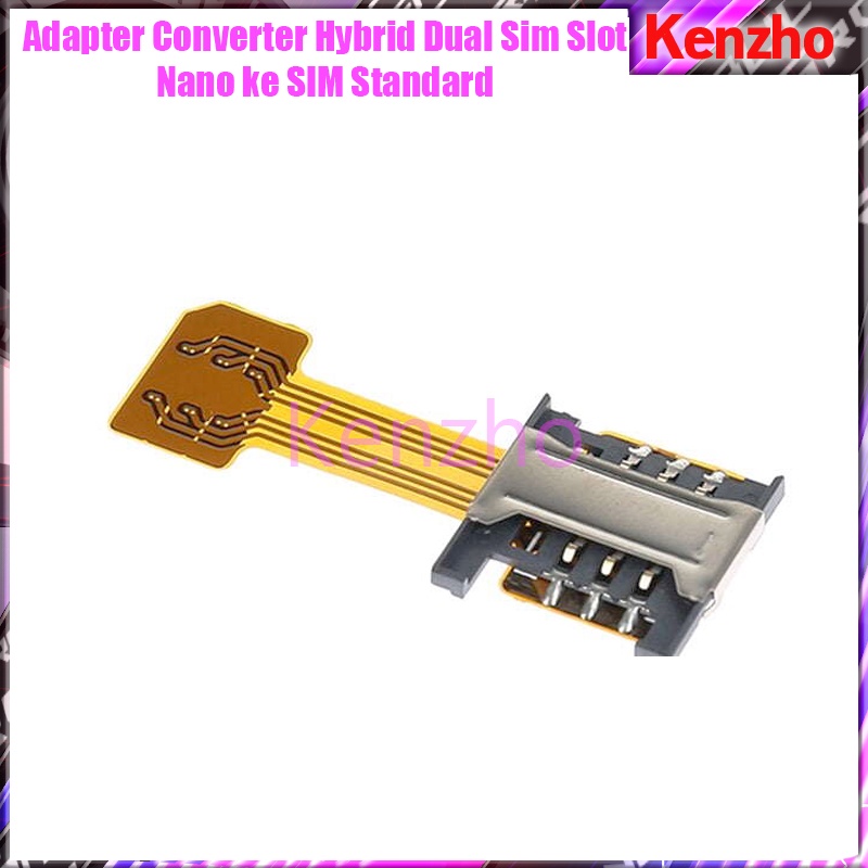 Adapter Converter Hybrid Dual Sim Slot ke SIM - Standard