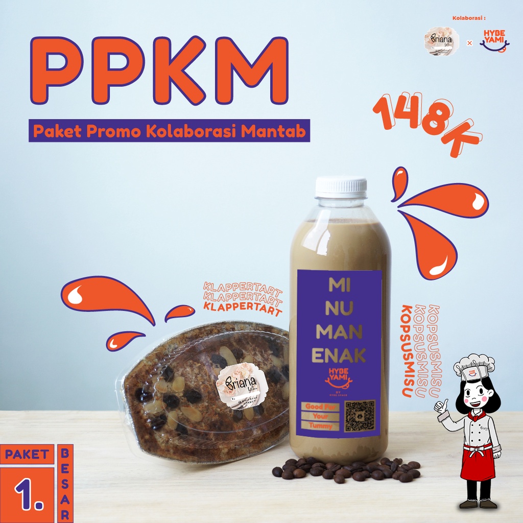 

PPKM (Paket Promo Kolaborasi Mantap) Klappertart x kopsusmisu (Paket besar dan Kecil)