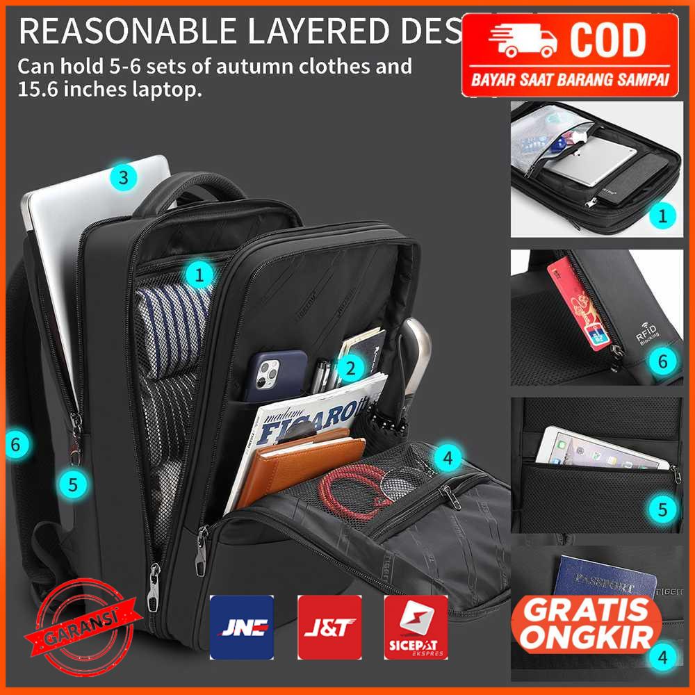 Tigernu Tas Ransel Laptop Travel Bisnis - T-B3982