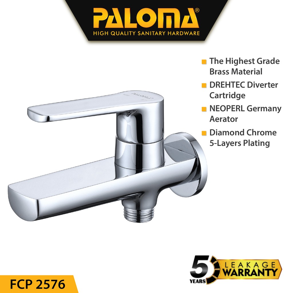 PALOMA FCP 2576 Keran Cabang Shower Bak Mandi Double Tembok Kran Air