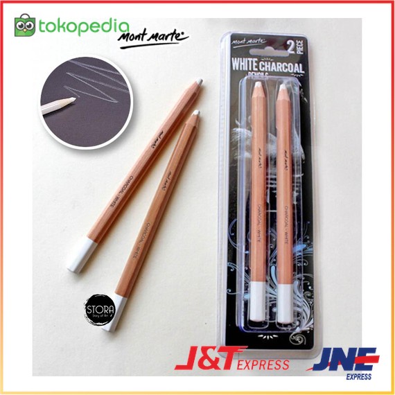

(TERLARIS) Mont Marte White Charcoal Pencils / Pensil Arang Putih Murah