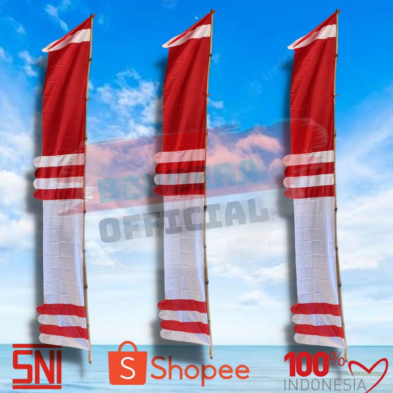 BENDERA BANDIR KAPSUL POLOS / UMBUL UMBUL PANJANG