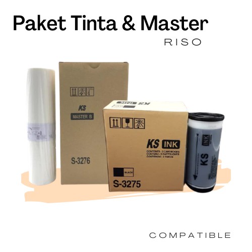 Paket Tinta Black  dan Master  Riso KS