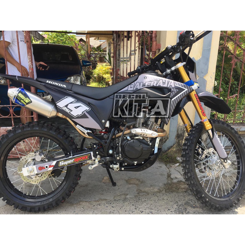 Decal Stiker Crf 150 l Supermoto Modifikasi Decal Honda Crf 150 Stiker Striping Crf Dekal Sticker