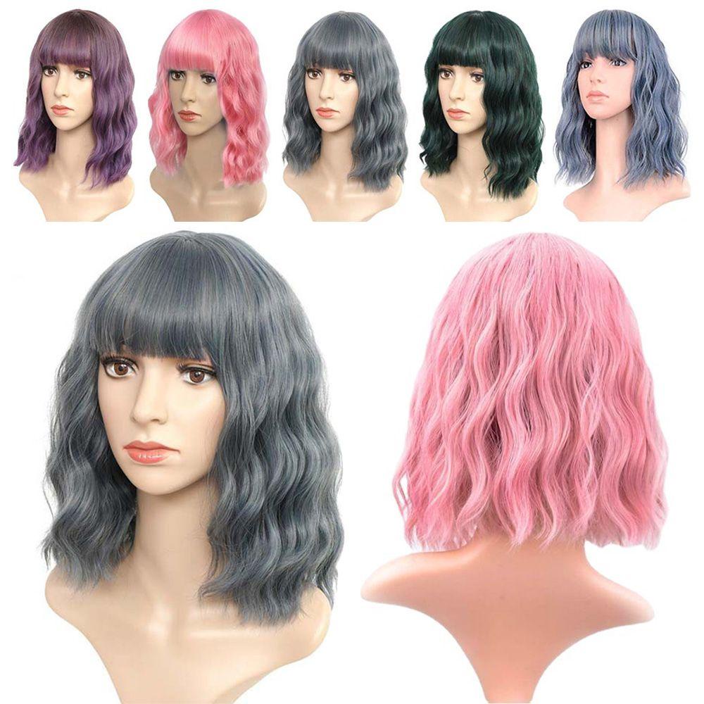 R-flower Wig Wanita Polychromatic Fashion Masquerade Penuh Wig Cosplay Halloween