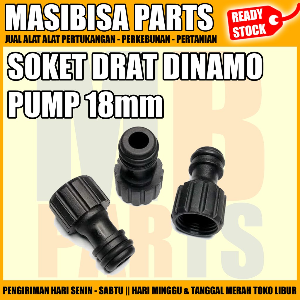 KONEKTOR POMPA 12V / SOKET QUICK REALEASE SELANG 18MM