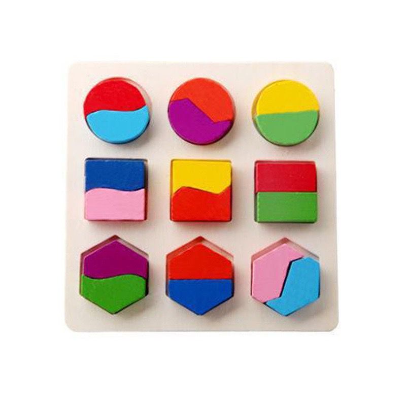 Mainan Edukasi Anak SHAPE PUZZLE Montessori Geometri Puzzle Shape Anak