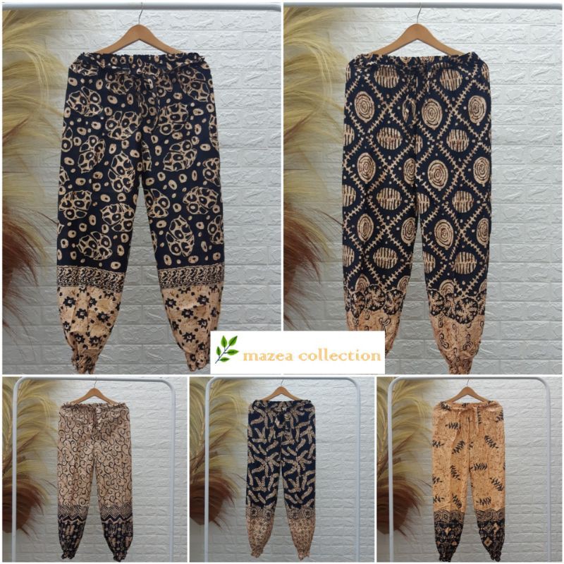 Jogger Pants || Celana Jogger Aladin Motif Gronding Bahan Rayon Santung Adem