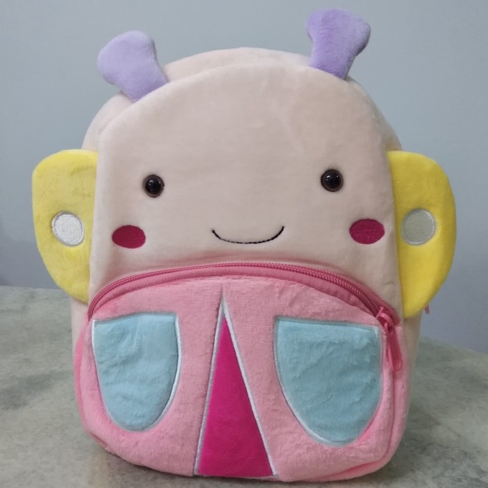 Lucky       Tas ransel anak sekolah boneka animal binatang Kupu lebah jerapah sapi
