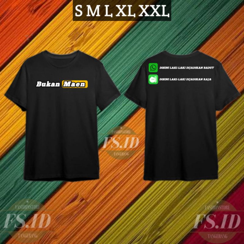 Jual Kaos Kata Kata Bukan Maen Open Bo Michat Wa Shopee Indonesia