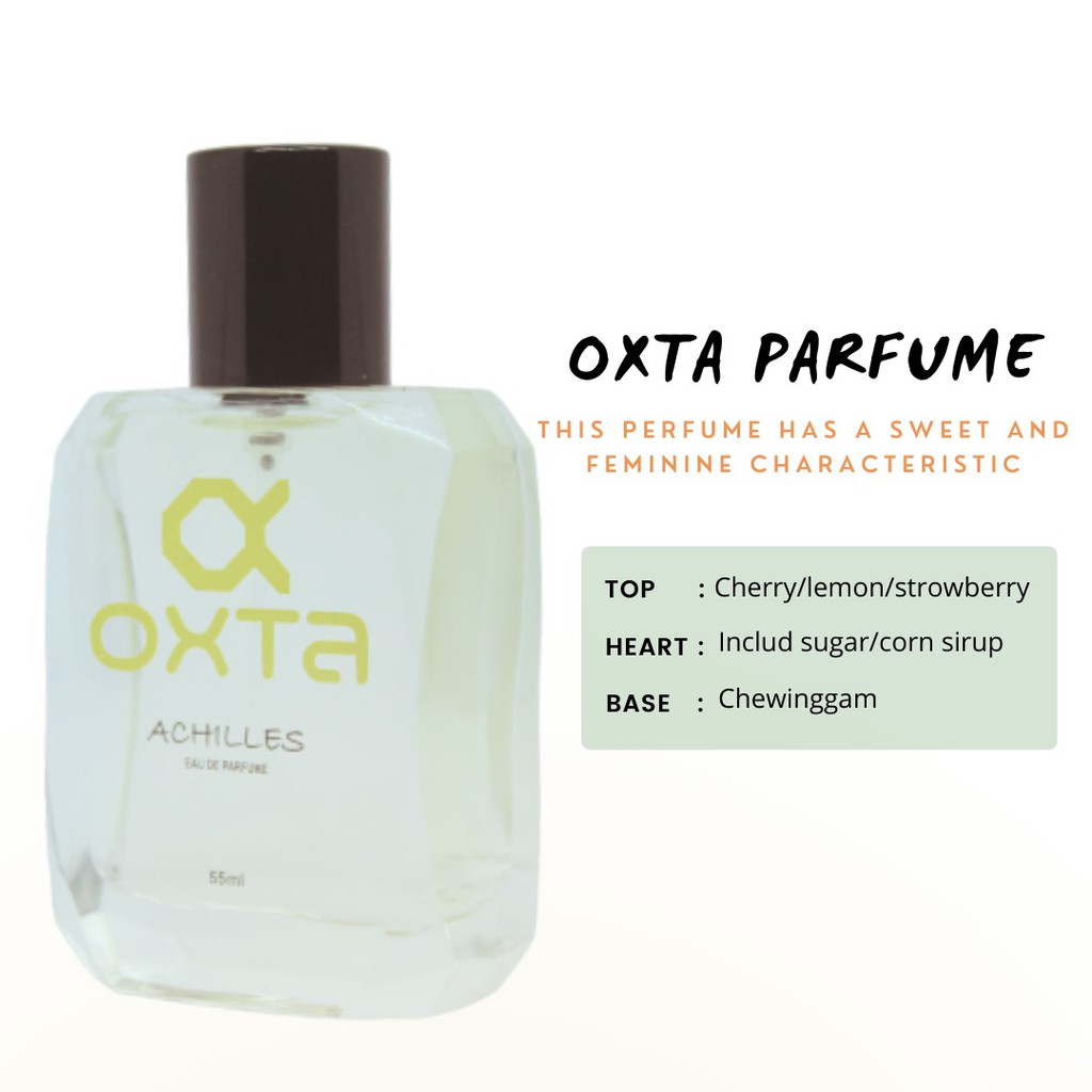 OXTA PARFUME ACHILLES PRIA DAN WANITA KUALITAS (EDP) BISA COD