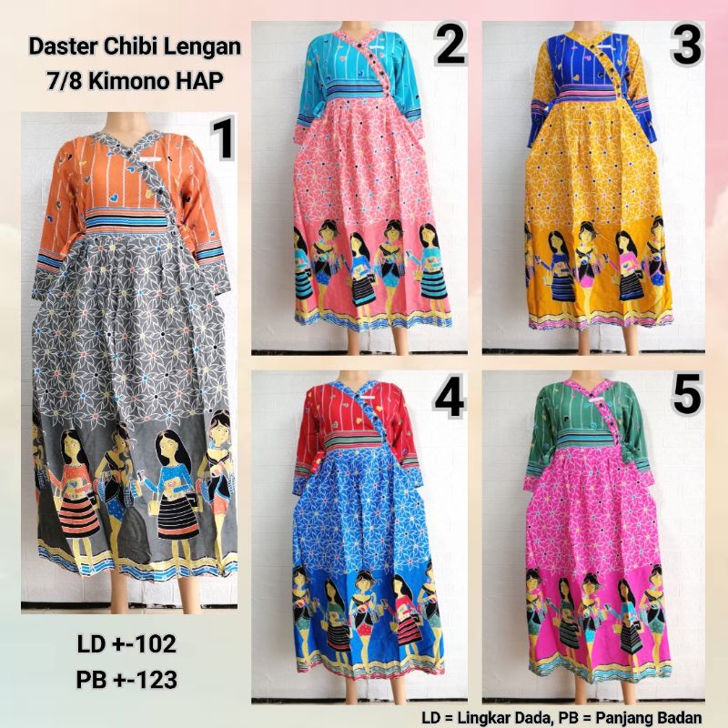 DASTER CHIBI LENGAN 7/8 KIMONO HAP DASTER MODERN KEKINIAN BUSUI FRIENDLY BU TEJO RTKR + GBO