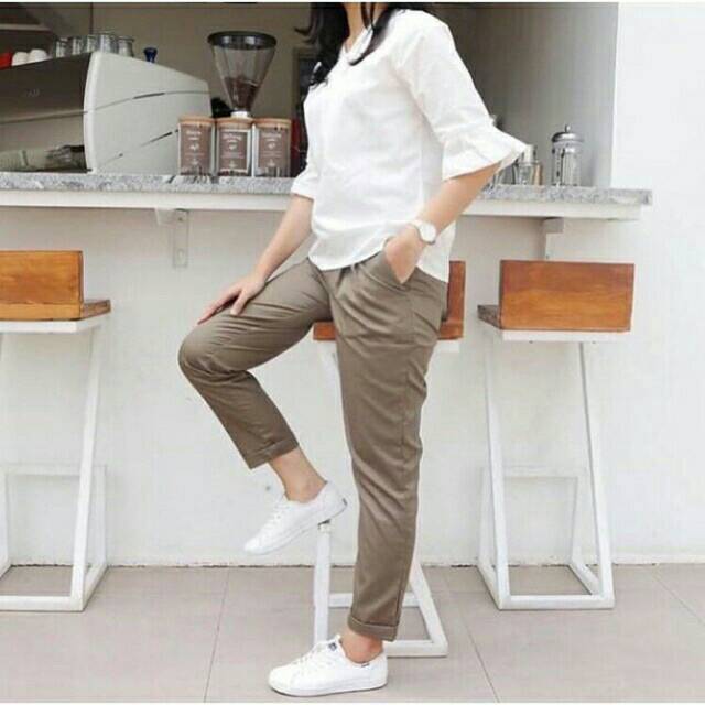 Baggy pants all size fit to M L Shopee Indonesia