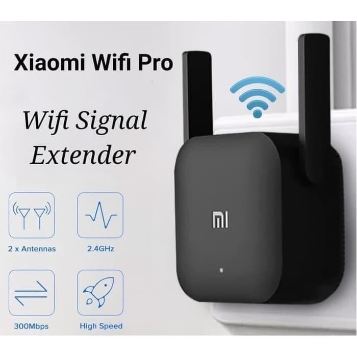 [GARANSI RESMI 1 tahun]  Xiaomi Wifi Extender Pro Repeater Amplifier 300Mbps with 2 Antena