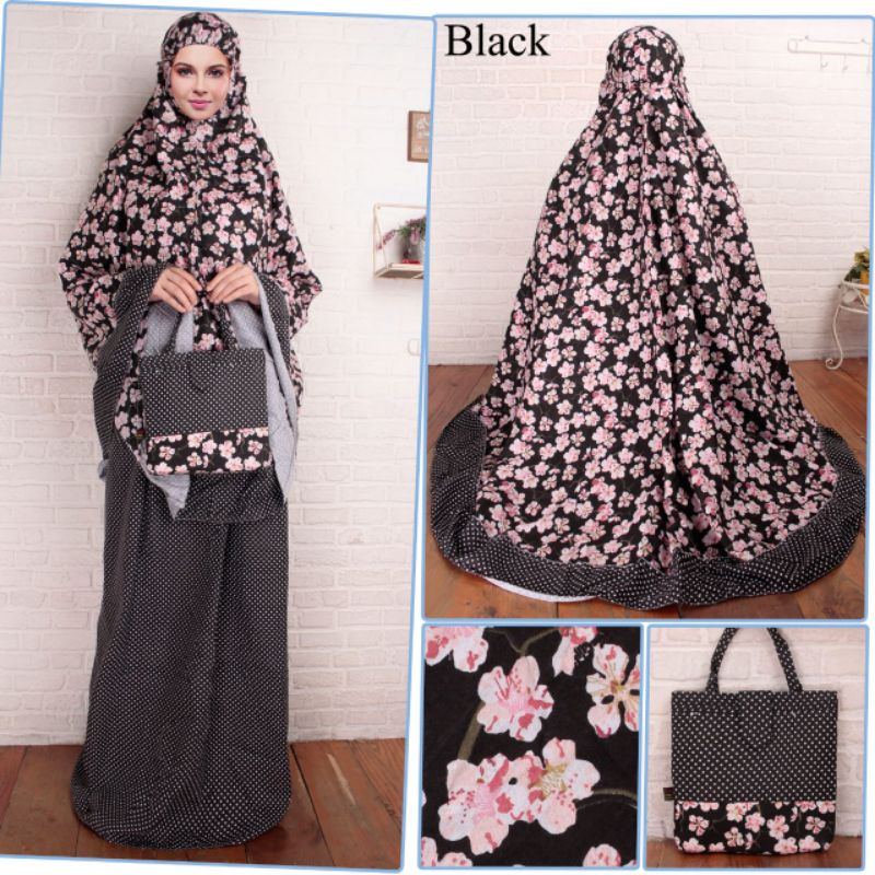 MUKENA KATUN RAYON DEWASA COD FREE TAS