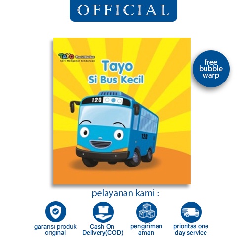 Buku Anak Tayo Seri Mengenal Kendaraan: TAYO SI BUS KECIL   Boardbook NOURA BOOKS