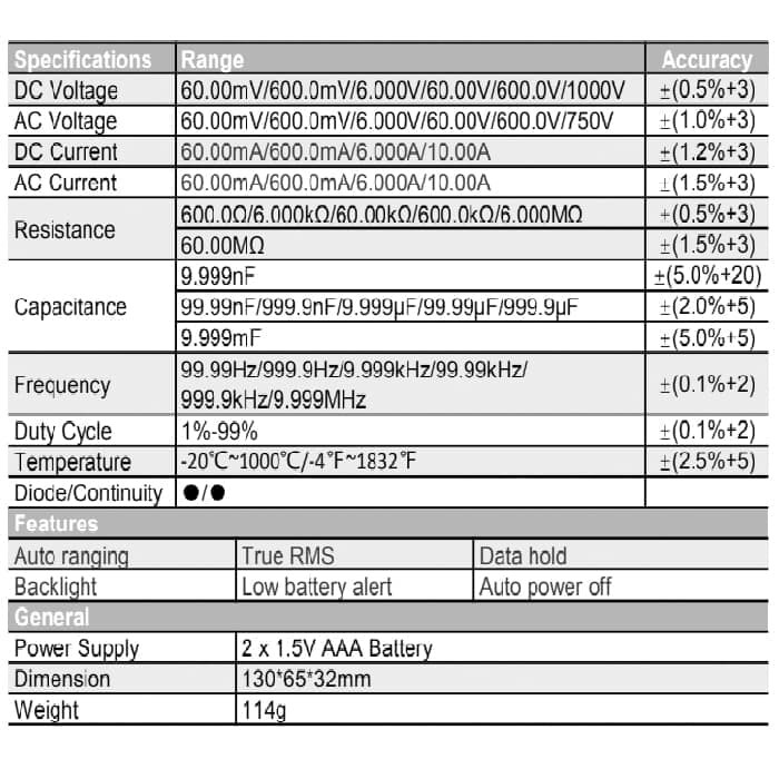 AVOMETER DIGITAL ZOTEK ZT102 / MULTITESTER DIGITAL ZT102 ORIGINAL