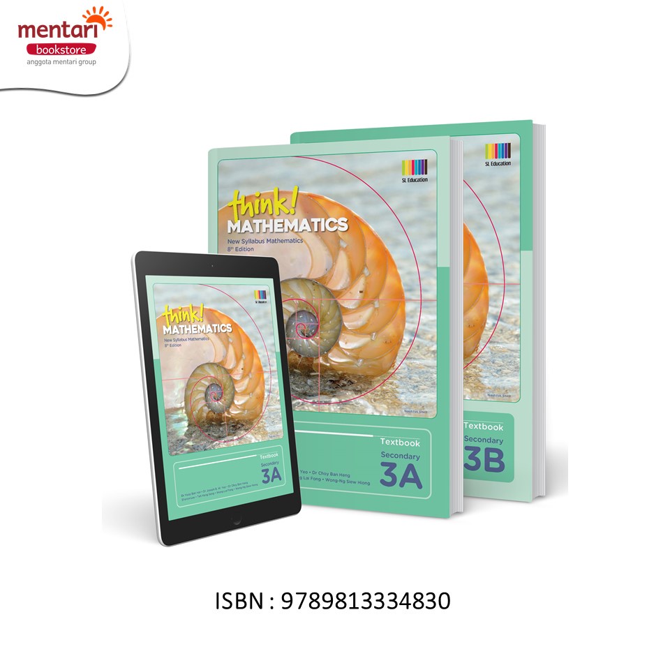 Think Mathematics Secondary Textbook 3A&3B w/ E Book (8th Edition) | Buku Pelajaran Matematika
