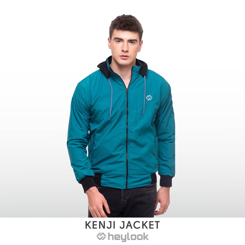 HEYLOOK Project - Jaket Parasut Pria Bolak Balik Jaket KENJI Motor Pria Hodie Bisa Dilepas