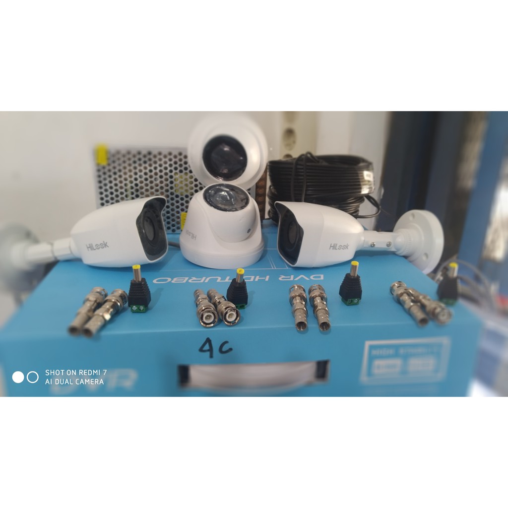 PAKET CCTV 4 CHANNEL KAMERA CAMERA HILOOK 1080P TERMASUK PASANG