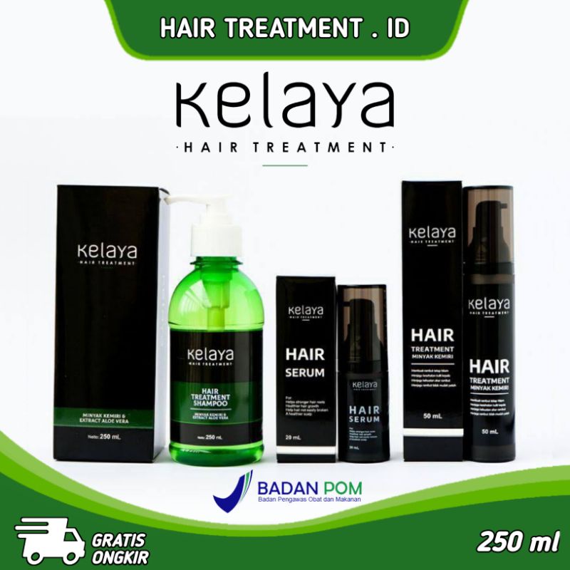 Jual Kelaya Hair Treatment Paket Lengkap Eksklusif Perawatan Rambut Anti Rontok Ketombe Kering