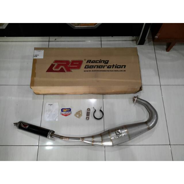 Knalpot Ninja 150 RR R9 New Mugello black