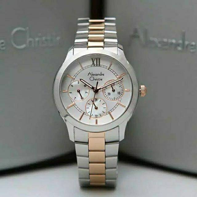 ALEXANDRE CHRISTIE AC 2815 WANITA SILVER COMBI GOLD ORIGINAL