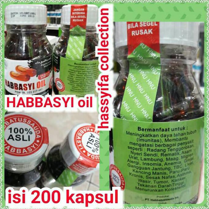 Herbal877D8Rs9 Habbasyi Oil Minyak Habbatussauda Isi 200 Kapsul / Habbasyi Niaga Utam