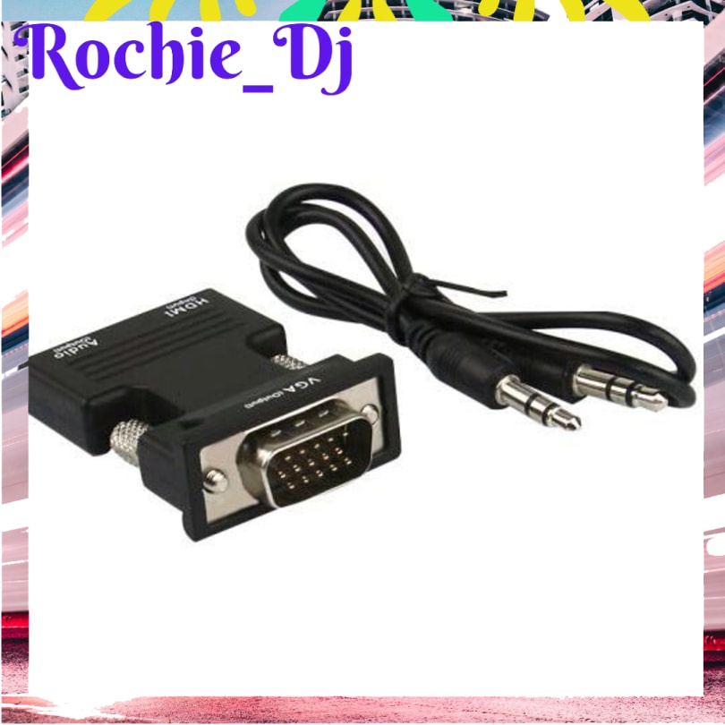 Jual ROVTOP ADAPTER CONVERTER HDMI FEMALE TO VGA MALE 1080P AUDIO PORT