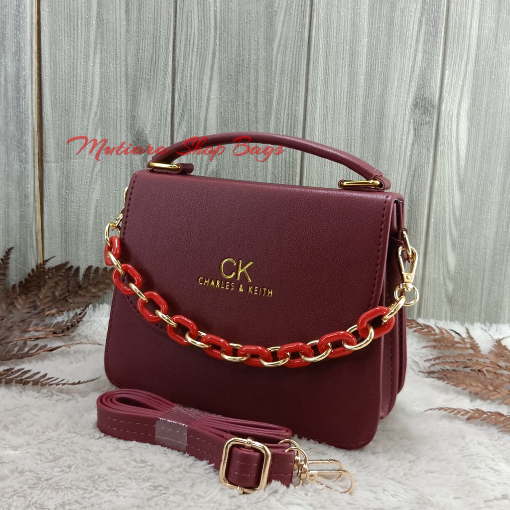 Tas Selempang Fashion Wanita CK Toto Tali Rantai Giok Premium Quality