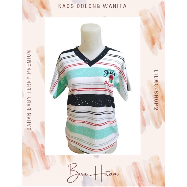 KAOS OBLONG WANITA KRA V BAHAN BABY TERRY PREMIUM