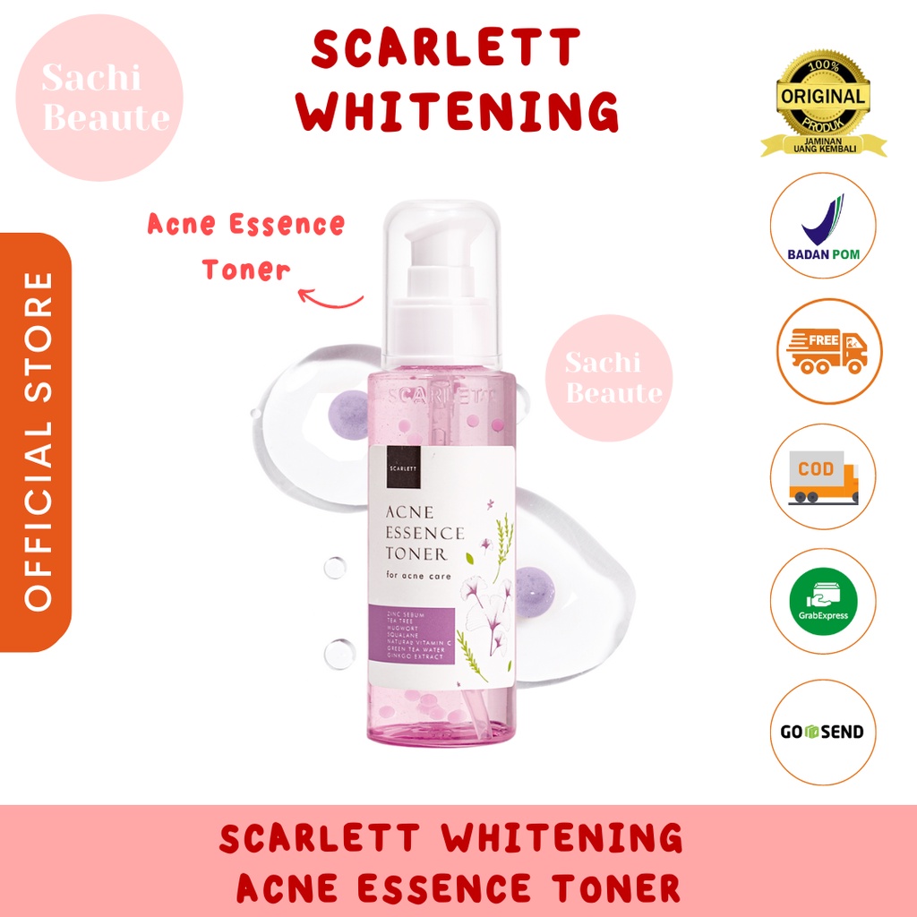 Scarlett Whitening Acne Essence Toner Sachi Beaute