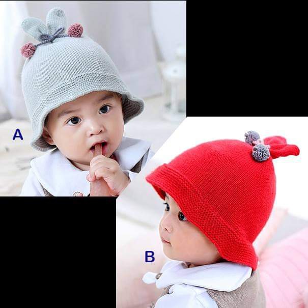 Topi Kupluk Knitted Baby