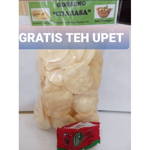 

GEMBLONG ORIGINAL KHAS KUNINGAN 250gram GRATIS TEH UPET Khas Cirebon