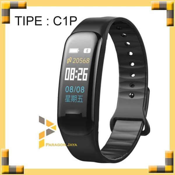 #GudangSatu - PJ Smartband C1 Plus Smart Watch not Xiaomi Mi band 3 Black