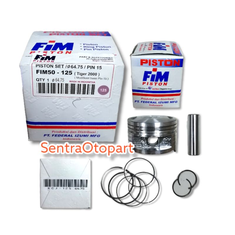 Piston seher kit tiger megapro gl pro neotech oversize 125 fim