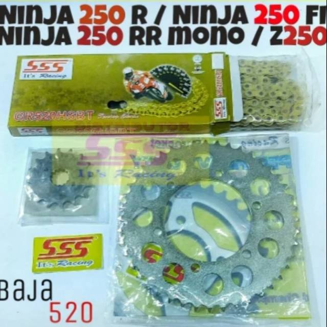 Gear SSS ninja 250 fi.ninka 250 karbu & ninja RR mono