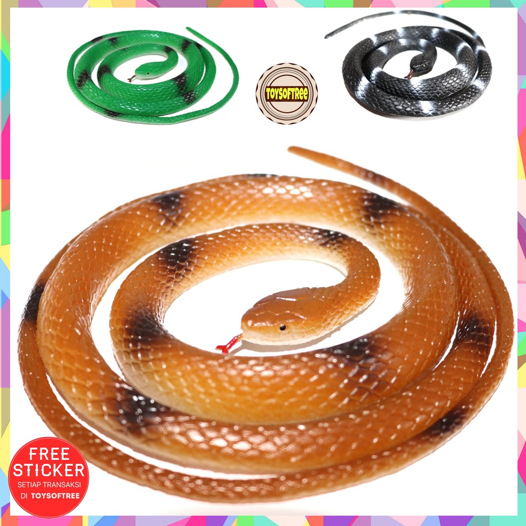 Mainan Anak Murah Hewan Binatang Reptil Karet Ular Snake Shopee