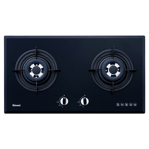 KOMPOR GAS TANAM KACA RINNAI RB-772RO (G) KOMPOR 2 TUNGKU TEMPERED GLASS