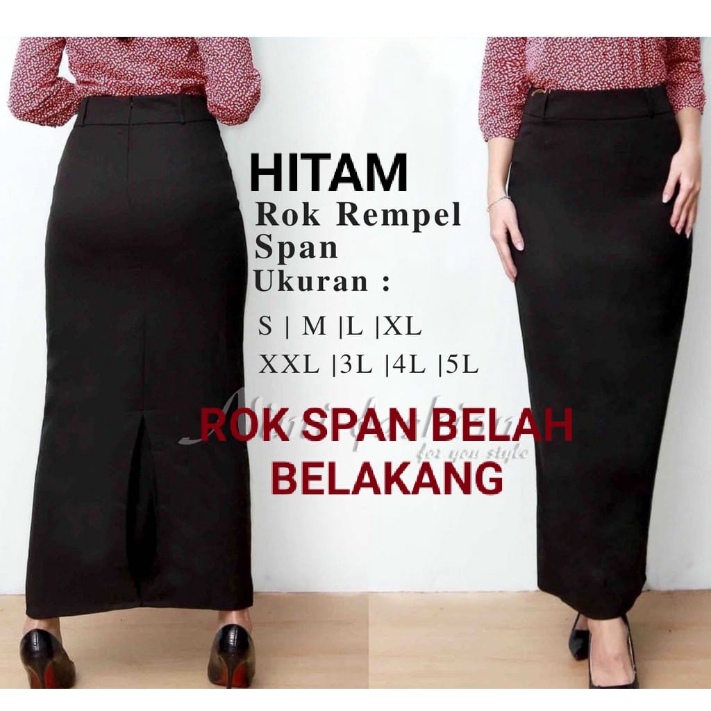 ROK SPAN BELAH BELAKANG/ROK SPAN HITAM/ROK SPAN COKLAT/ROK SPAN PRAMUKA