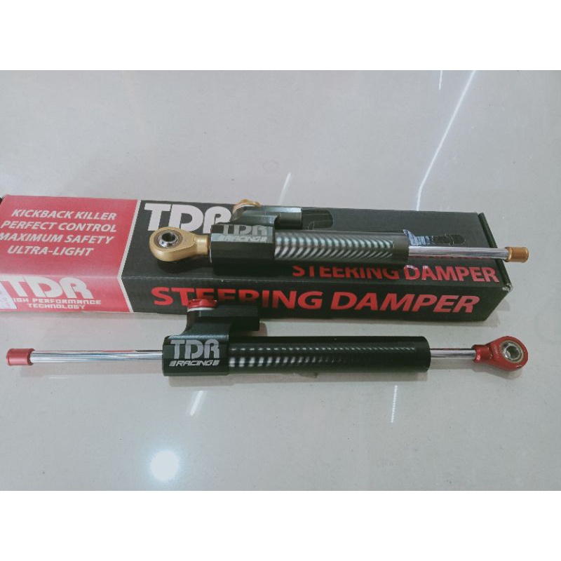 Steering Damper TDR 75 MM Plus Bracket Original TDR Stabilizer Stang Motor Merk TDR