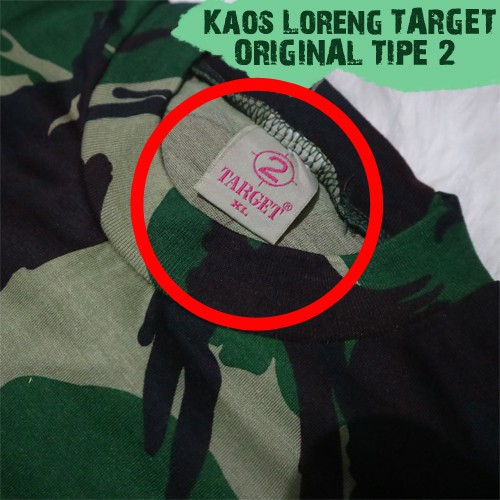 Kaos Loreng TNI Target ORIGINAL Kaos Loreng Malvinas Merk TARGET