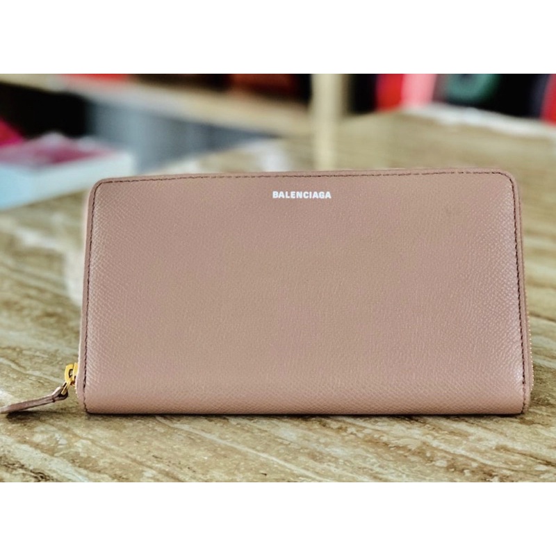 Dompet Balenciaga wallet ville neutral zip around 20 cm Authentic New