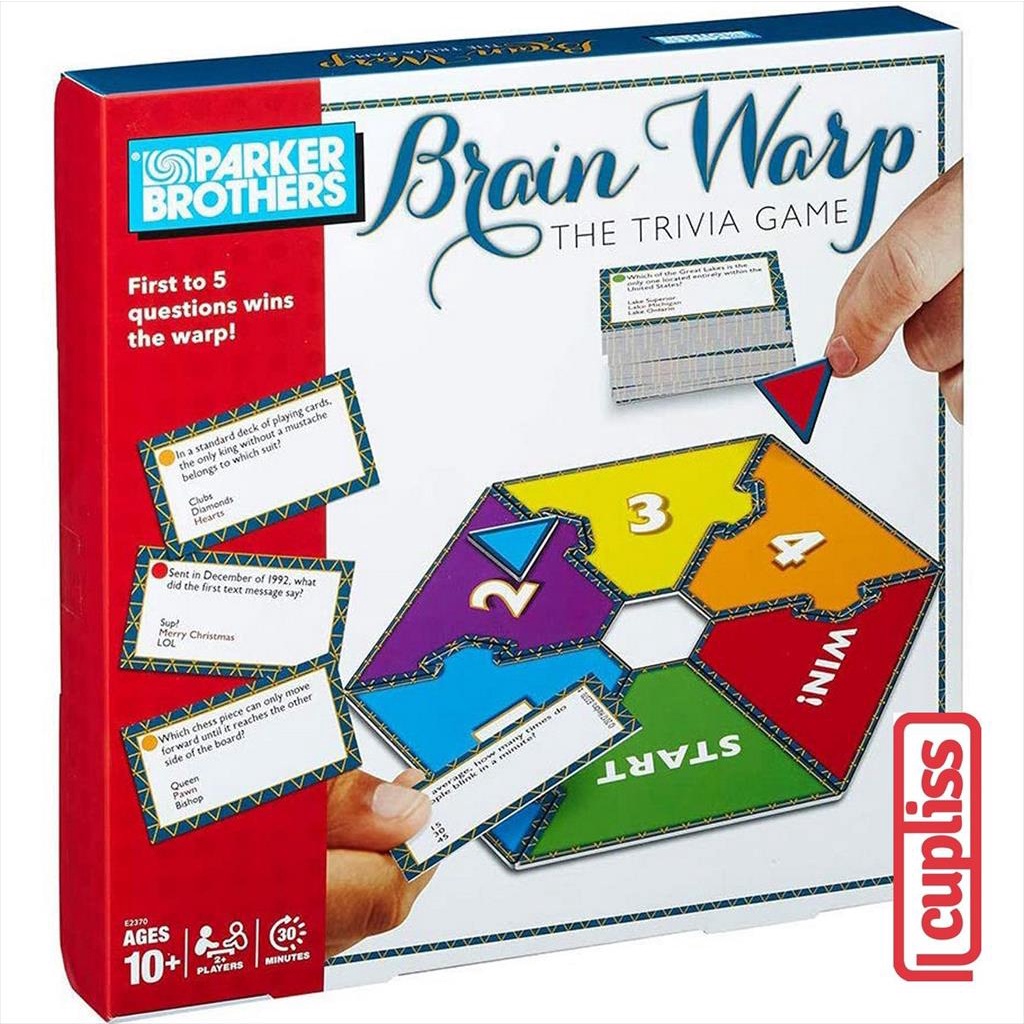 Parker Brothers E2370 Brain Warp The Trivia Games Board Game